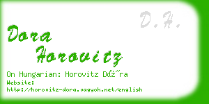 dora horovitz business card